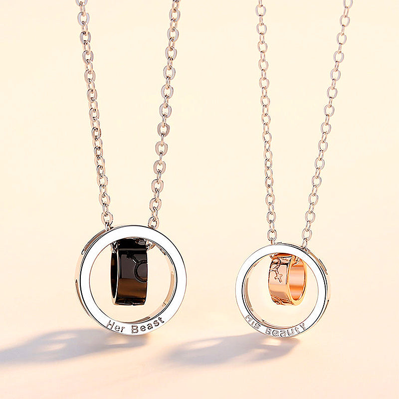 Beauty & the Beast Couple Necklaces
