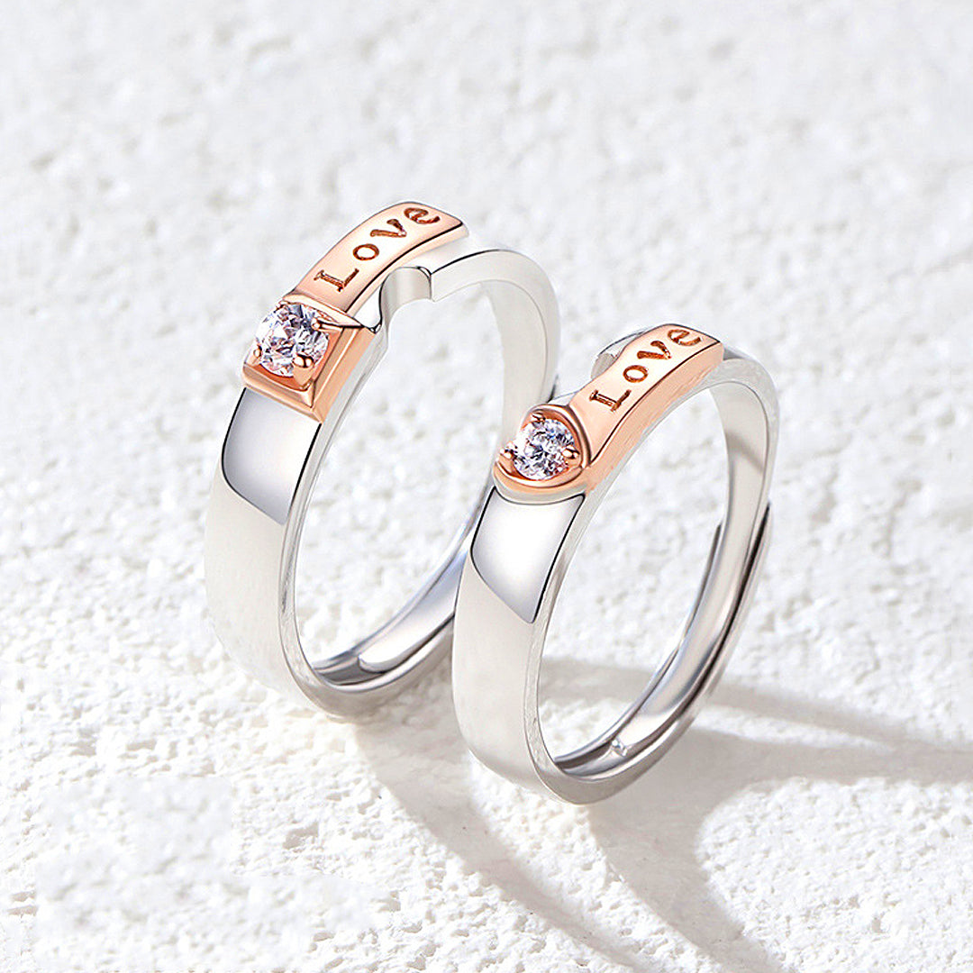 Blushing Bond Couple Rings