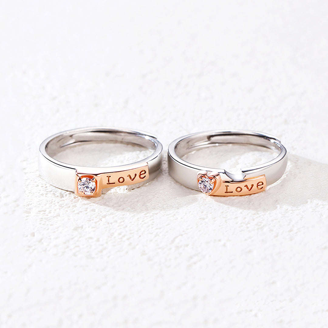 Blushing Bond Couple Rings