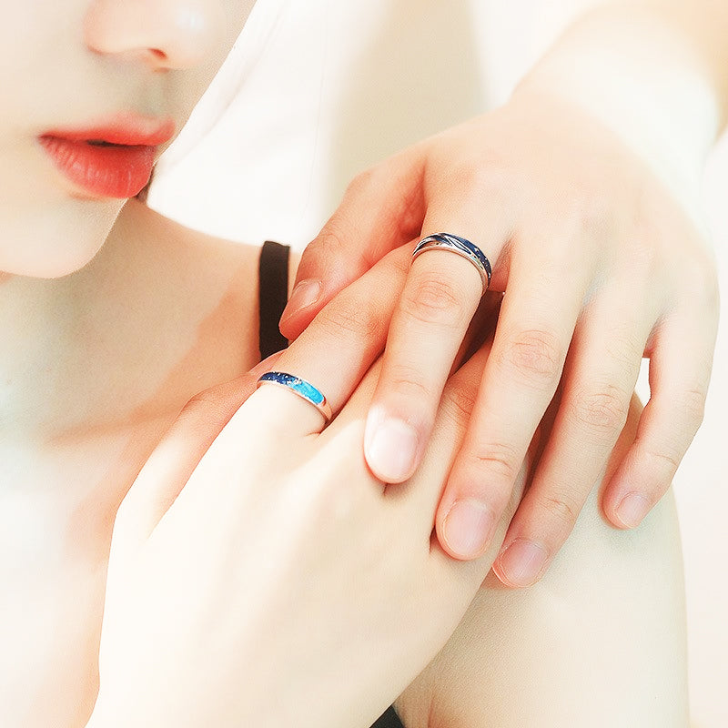 Cosmic Love Story Couple Rings