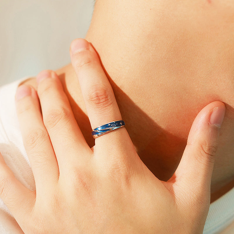 Cosmic Love Story Couple Rings