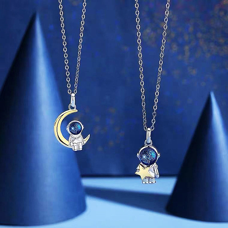 Cosmonaut Couple Necklaces
