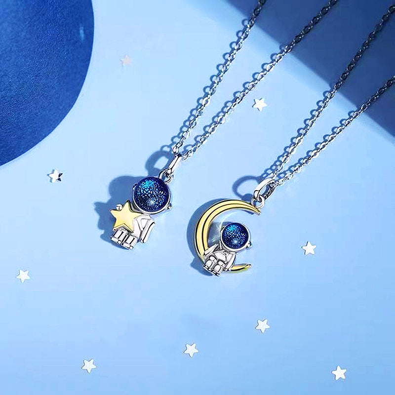 Cosmonaut Couple Necklaces