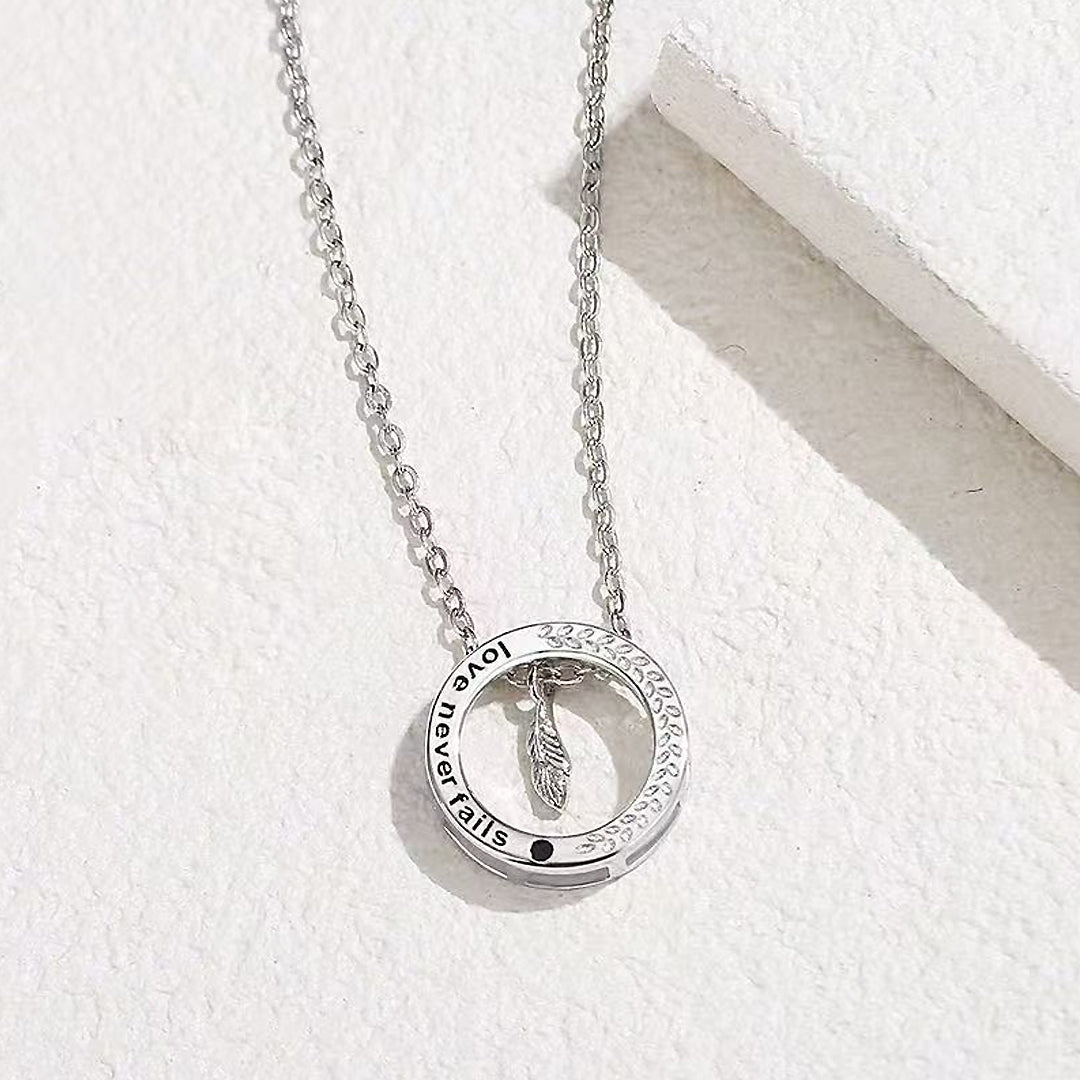 Eternal Plume of Love Couple Necklaces
