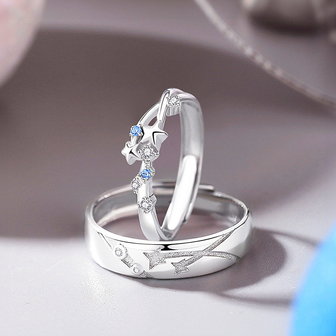 Eternal Stardust Couple Rings