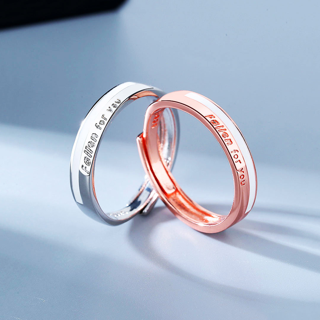 Fallen for you Couple Rings