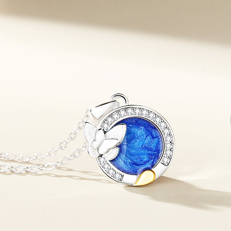 Ocean and Sky Love Couple Necklaces