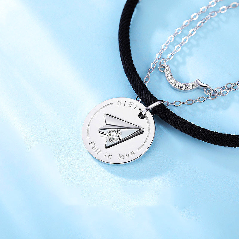 Paper Plane Couple Bracelets