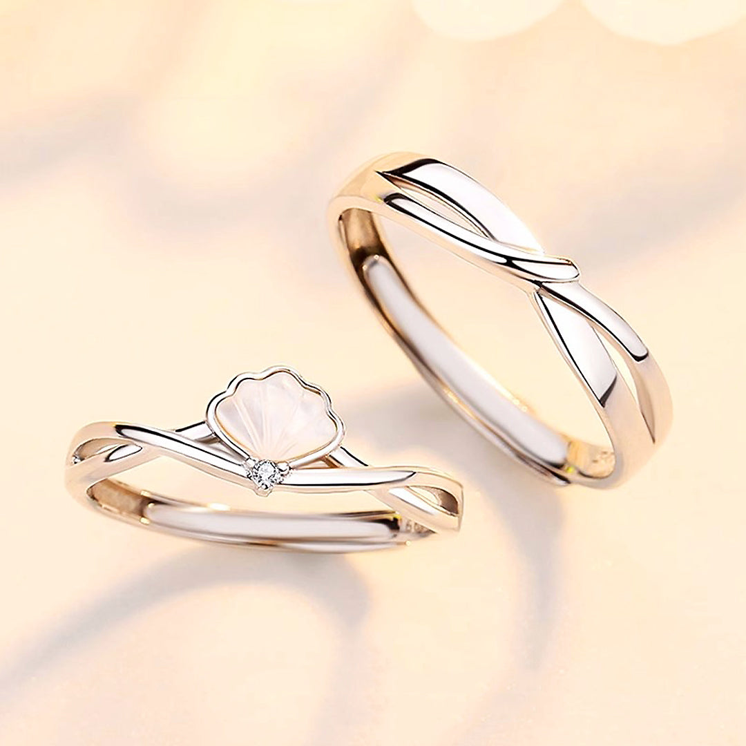 Pearly Promise Couple Rings