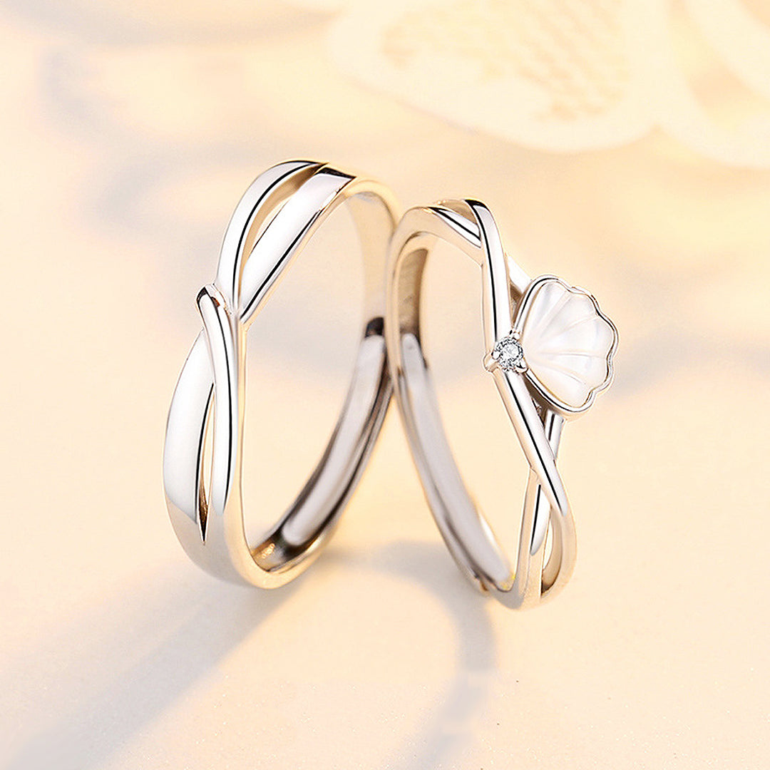 Pearly Promise Couple Rings