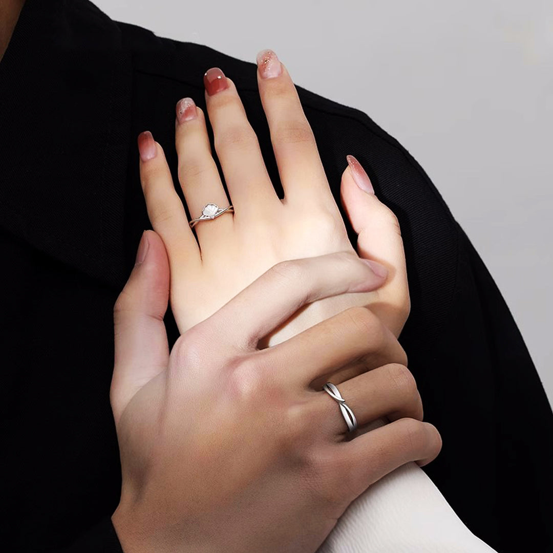 Pearly Promise Couple Rings