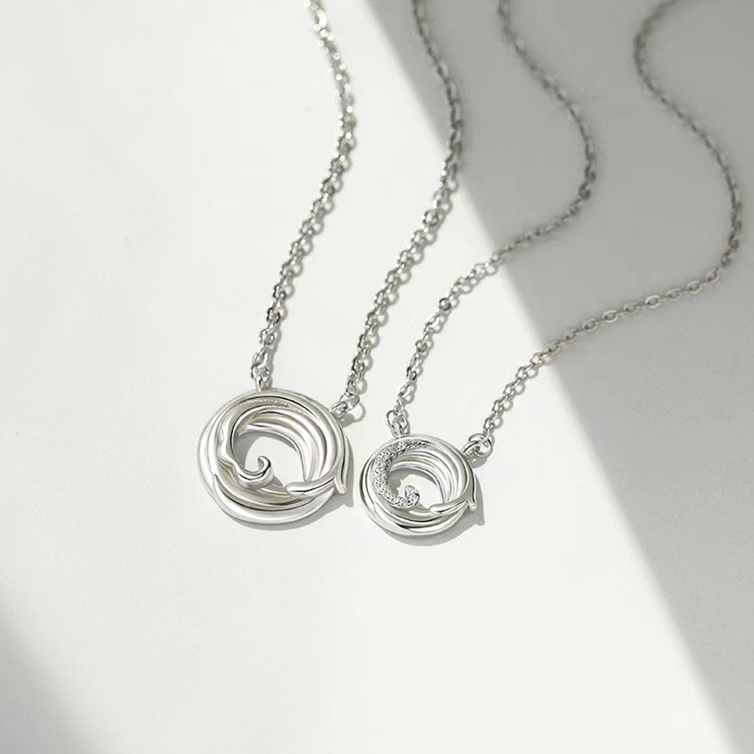 Rippling Love Couple Necklaces