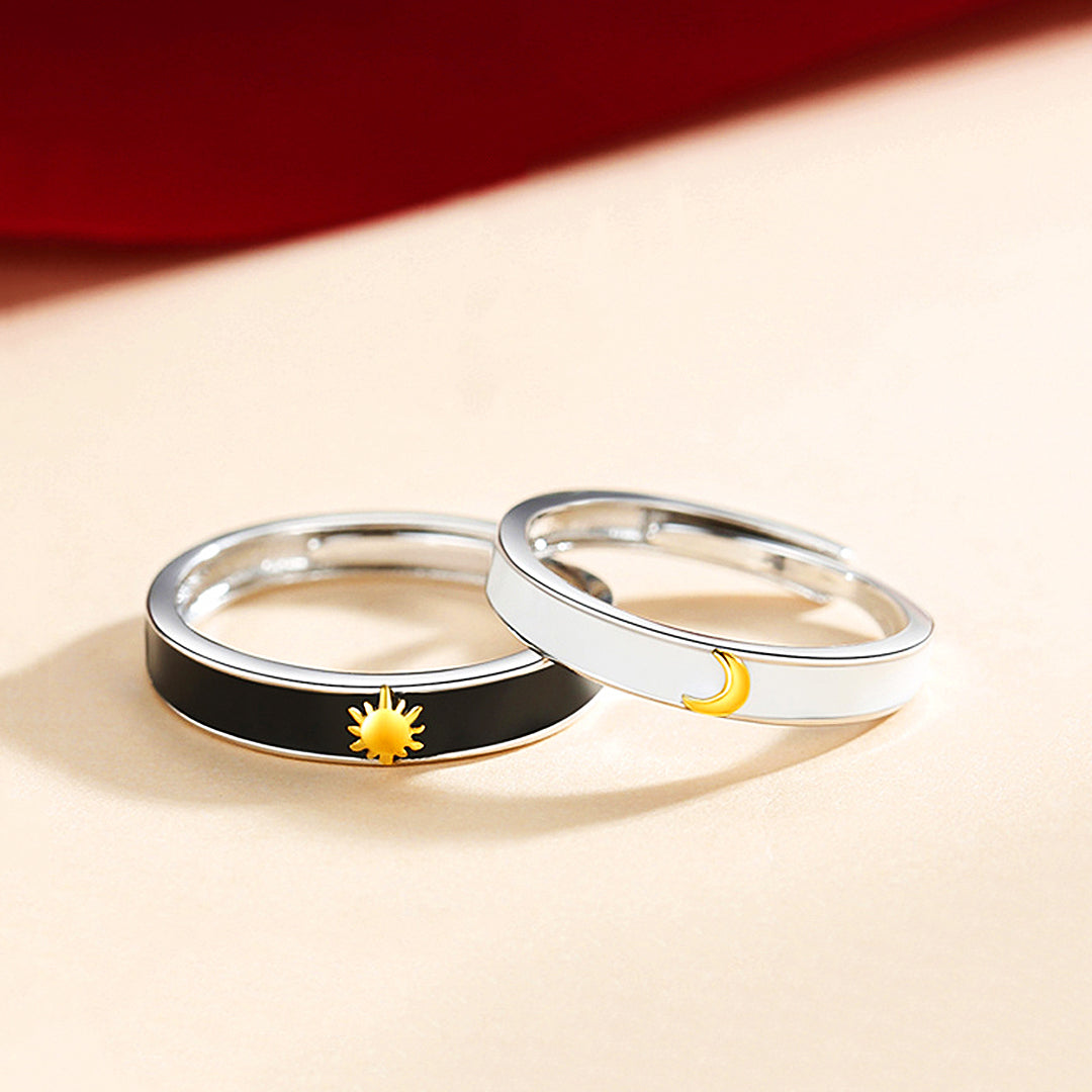 Starry Serenity Couple Rings