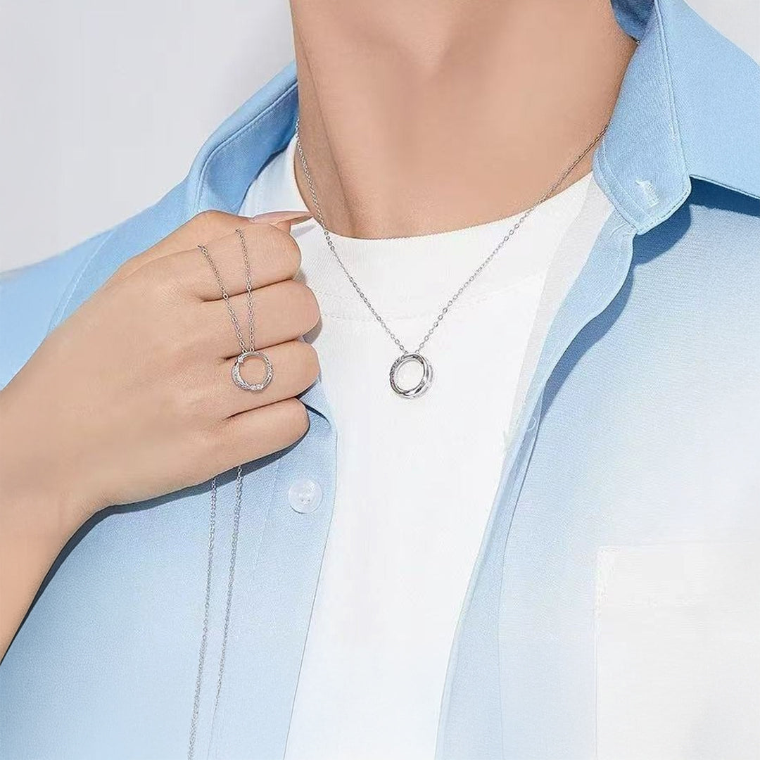 Whispering Crescent Couple Necklaces