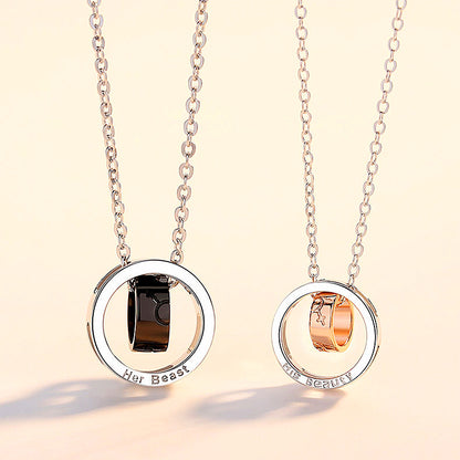 Beauty & the Beast Couple Necklaces