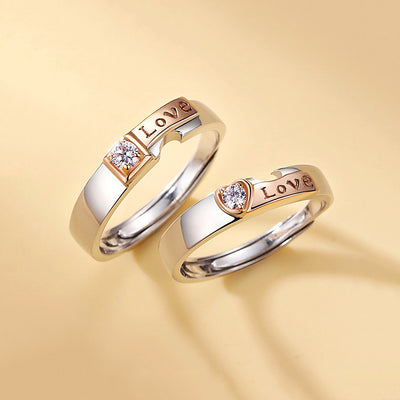 Blushing Bond Couple Rings