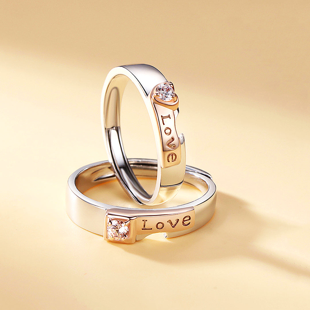 Blushing Bond Couple Rings