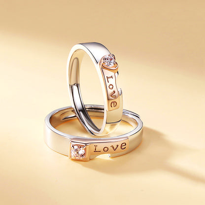 Blushing Bond Couple Rings