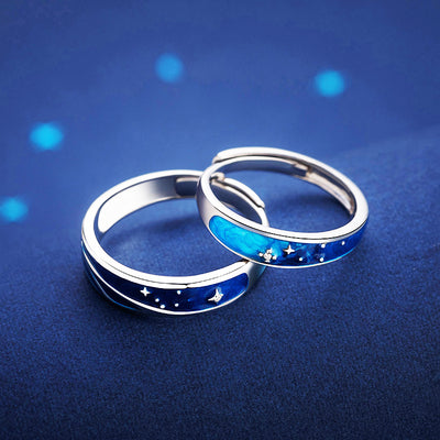 Cosmic Love Story Couple Rings