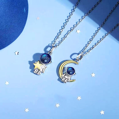 Cosmonaut Couple Necklaces