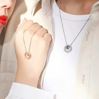 Double Ring Couple Necklaces