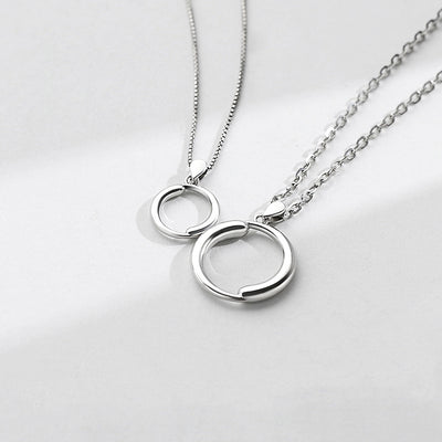 Duo Link Couple Necklaces