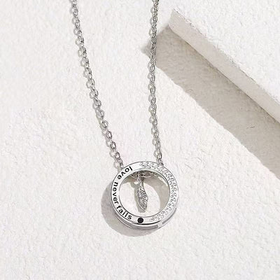 Eternal Plume of Love Couple Necklaces