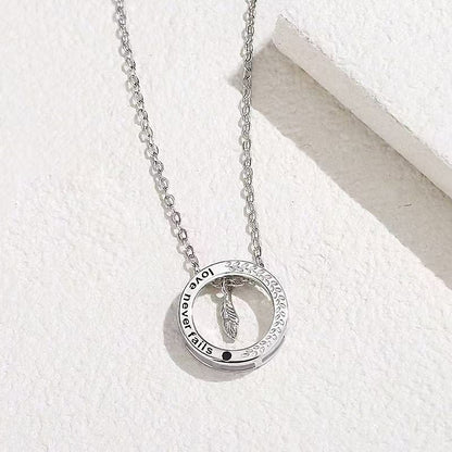 Eternal Plume of Love Couple Necklaces