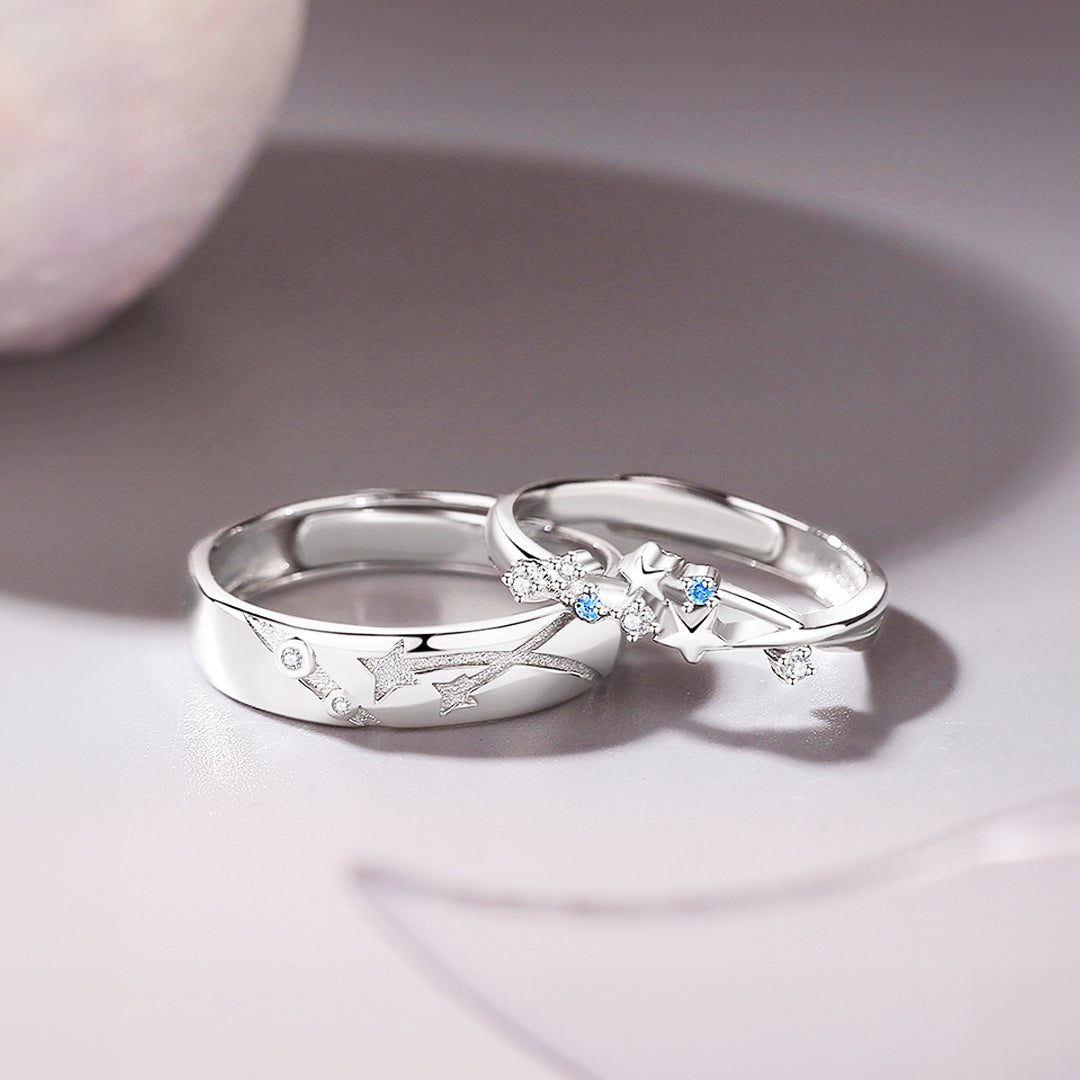 Eternal Stardust Couple Rings
