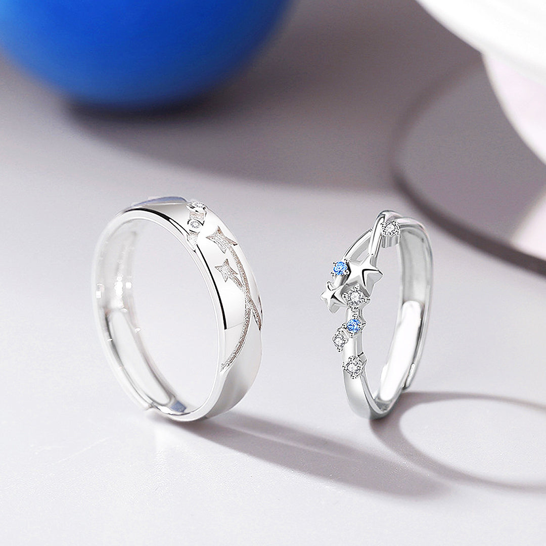 Eternal Stardust Couple Rings