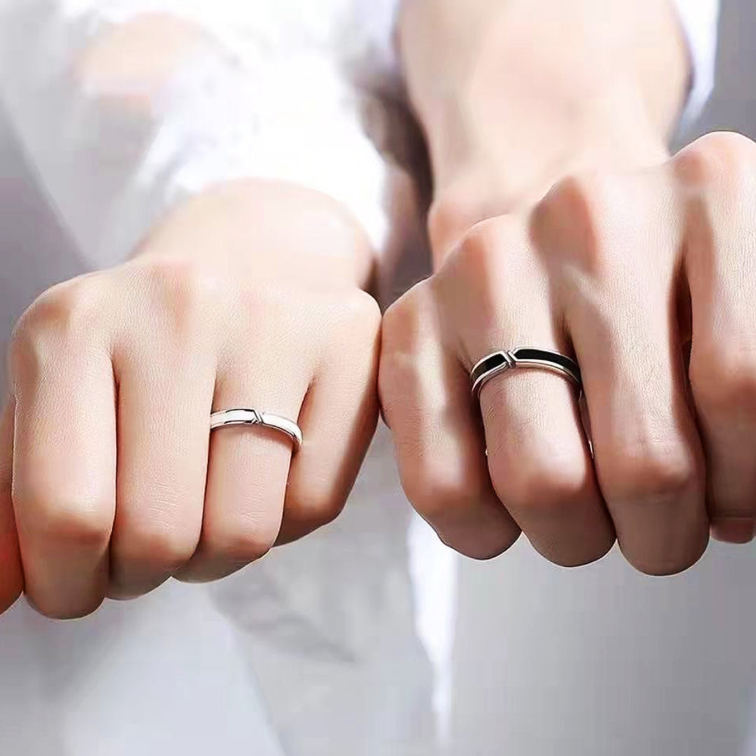 Eternity's Echo Couple Rings
