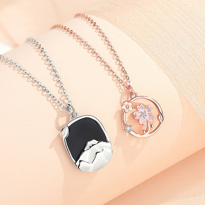 Fuji Blossom Couple Necklaces