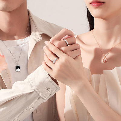 Fuji Blossom Couple Necklaces