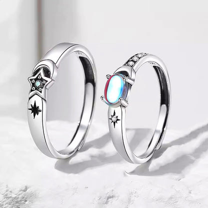 Moonlit Mirage Couple Rings