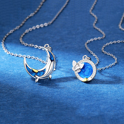 Ocean and Sky Love Couple Necklaces