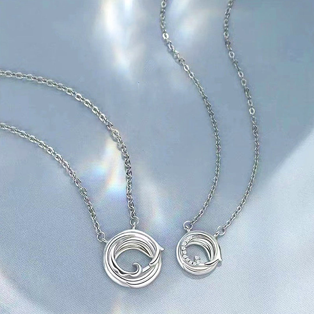 Rippling Love Couple Necklaces