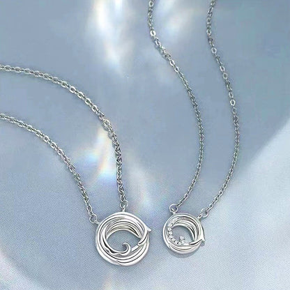 Rippling Love Couple Necklaces