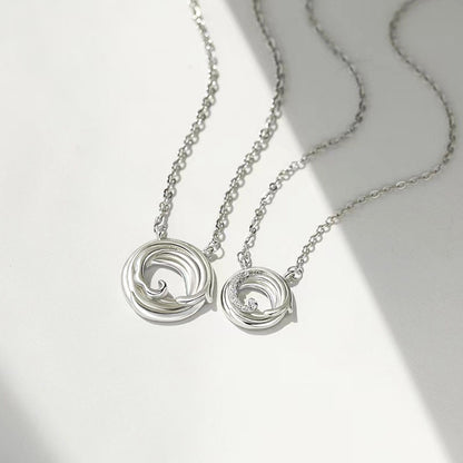 Rippling Love Couple Necklaces