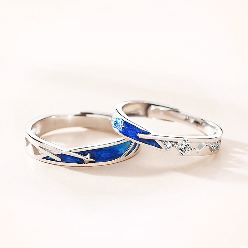 Shooting Stars Couple Rings