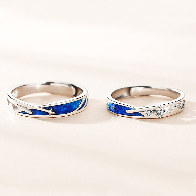 Shooting Stars Couple Rings