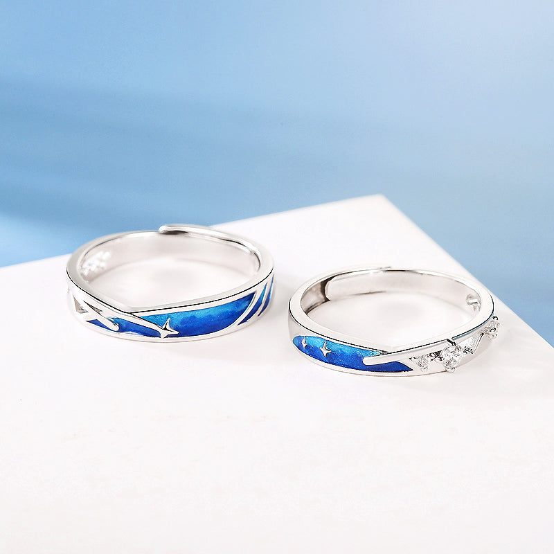 Shooting Stars Couple Rings
