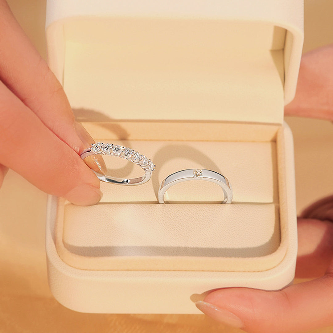 Sparkle of Love Couple Rings