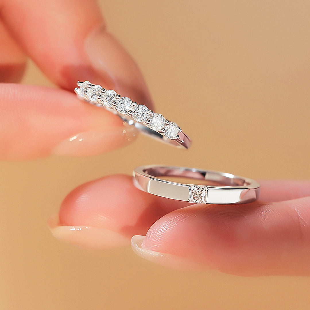 Sparkle of Love Couple Rings