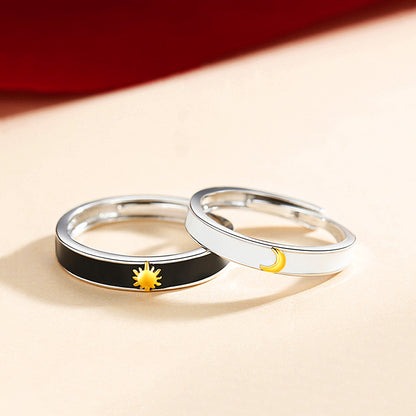 Starry Serenity Couple Rings