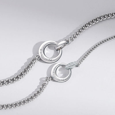 To the Moon and Back Couple Bracelets