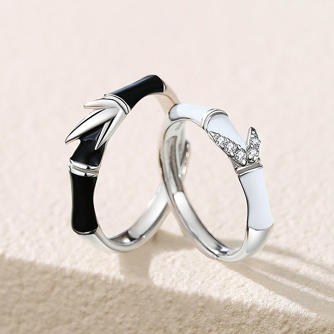Tranquil Whispers Couple Rings