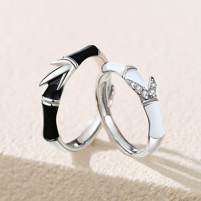 Tranquil Whispers Couple Rings