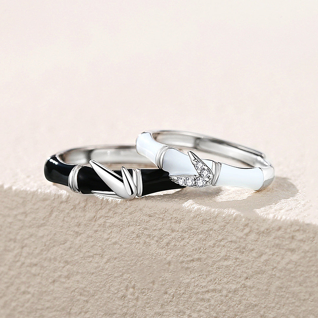 Tranquil Whispers Couple Rings