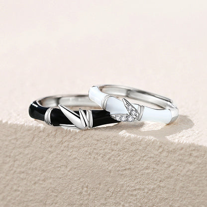 Tranquil Whispers Couple Rings
