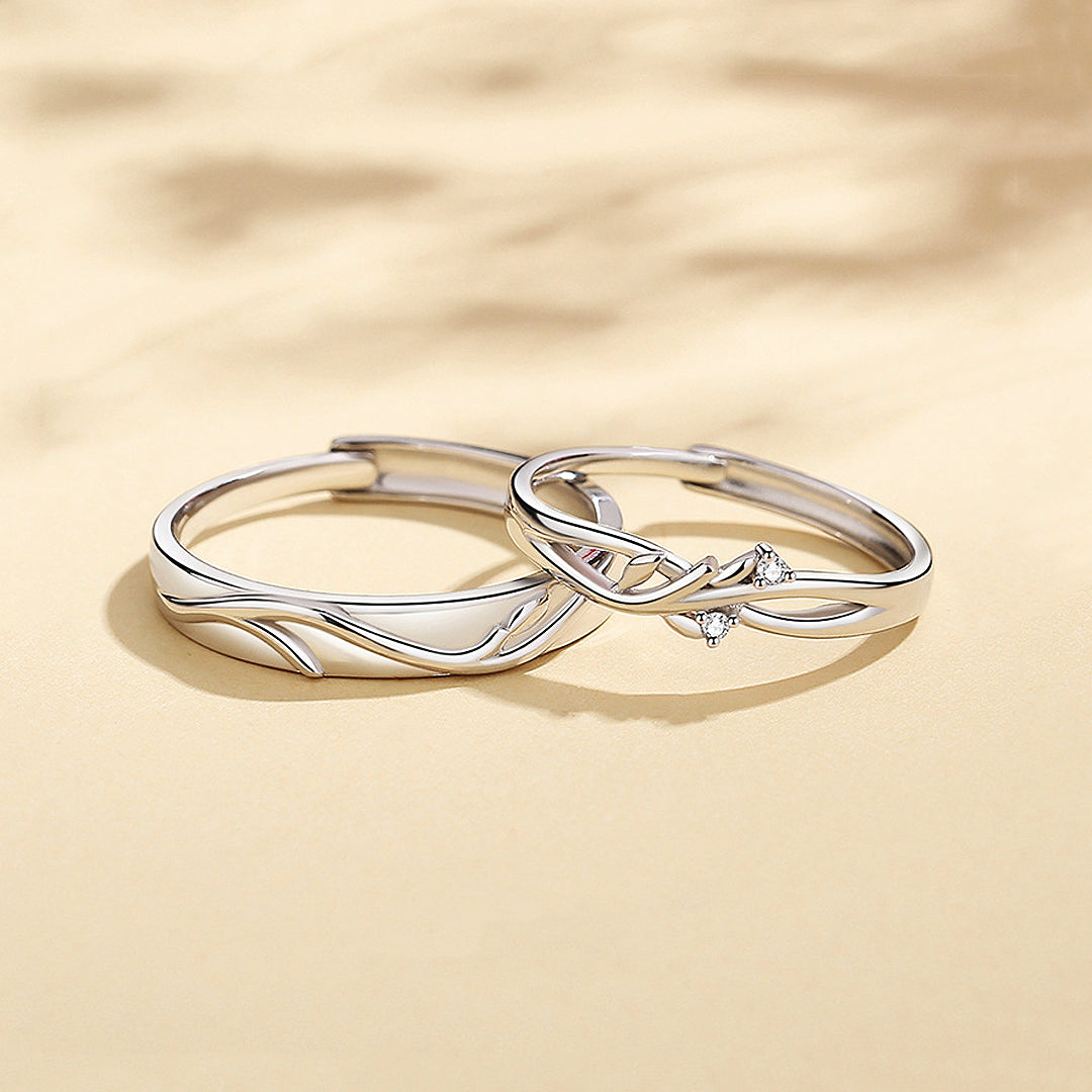 Vine of Love Couple Rings